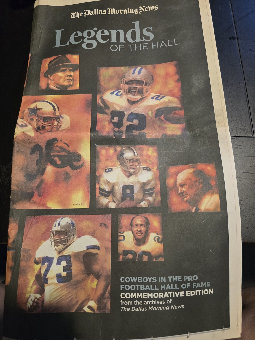 Cowboys Legends of the Hall Commemorative Edition Newspaper